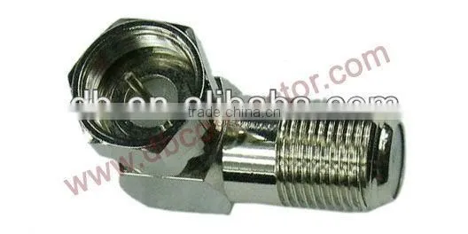 F female to f male 90 degree F adapter