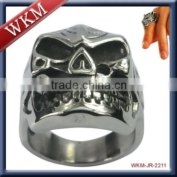 Year 2016 New Design Cheap Stainless Steel Skull Ring