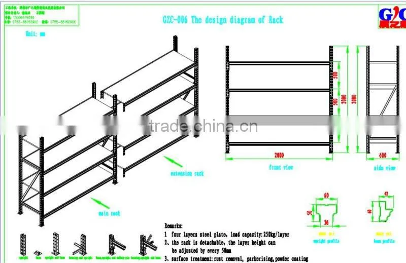 Versatility middle duty warehouse storage rack & industrial storage