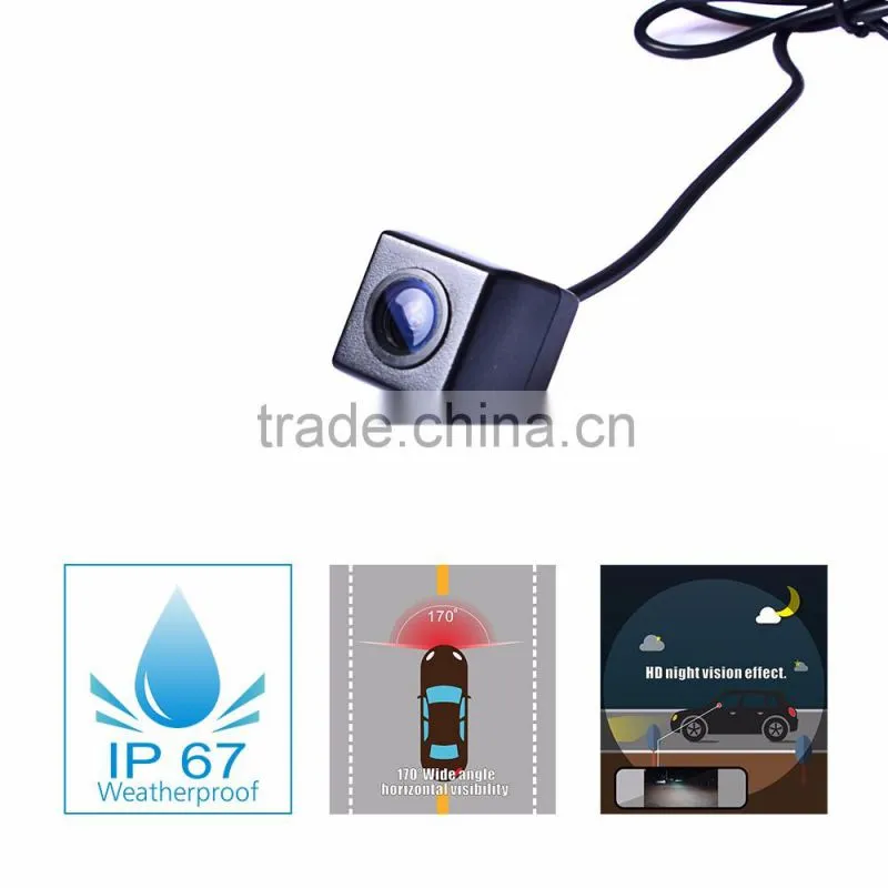 Mini Square Night Vision Car Rear View Backup Reverse Camera, Bracket Mounting Reversing Camera