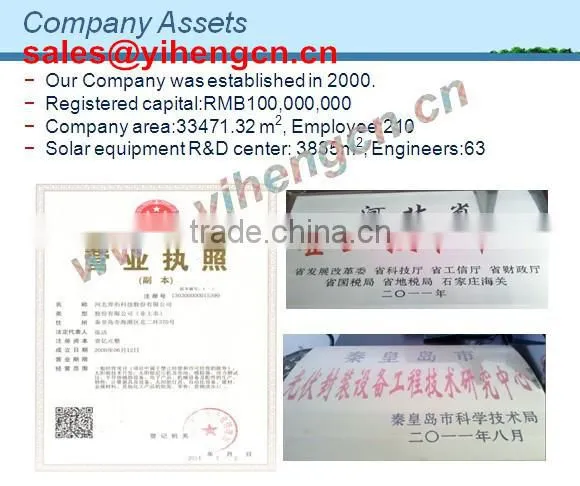 prices of solar panel manufacturing machine in China
