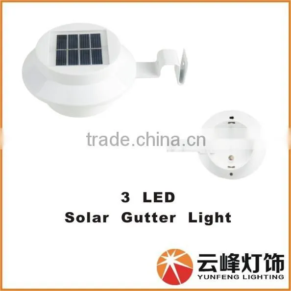 high LUMEN 3LED LED solar fence gutter lamp