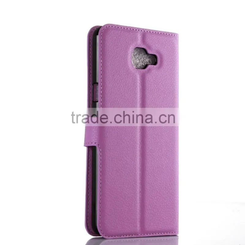Factory Price Lichee Leather Pouch Wallet Case Folio Stand Cover for Samsung GALAXY A9