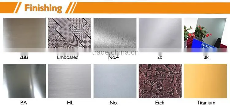Can Be Customized Size Surface No.8 6k No.4 Hairline 201 Decorative Stainless Steel Sheet