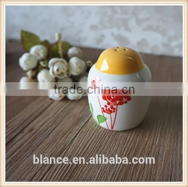ceramic hand painted Spice & Pepper Shakers in bottle with Sift Cap design