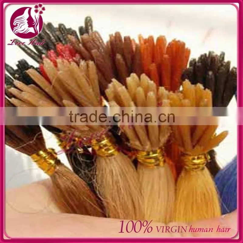 2014 hot sale Luxury European virgin remy i-tip Hair weaving hand-made