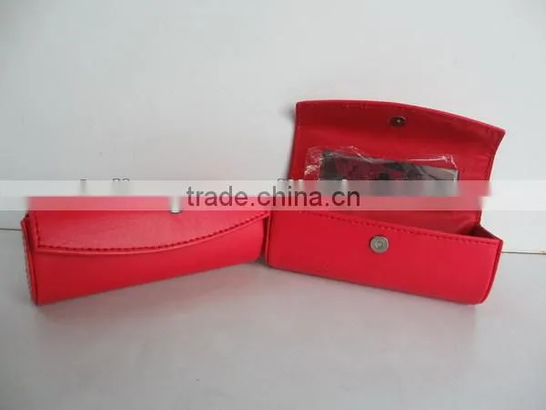 cute round leather lipstick holder with mirror