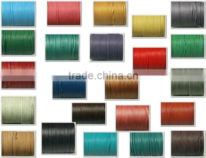1mm Brown Round Leather Cords from Borg Export