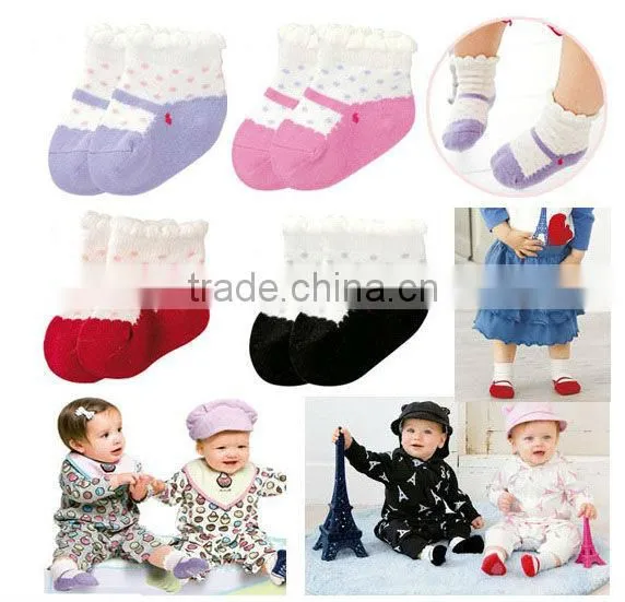 baby lace trim cotton socks baby socks