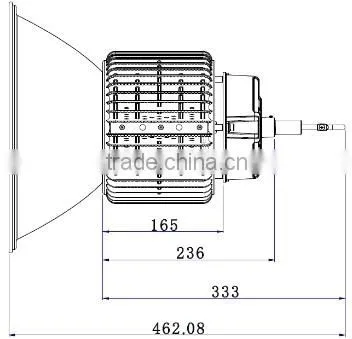 Bright white lamp lighting fixture 200 watt high bay light