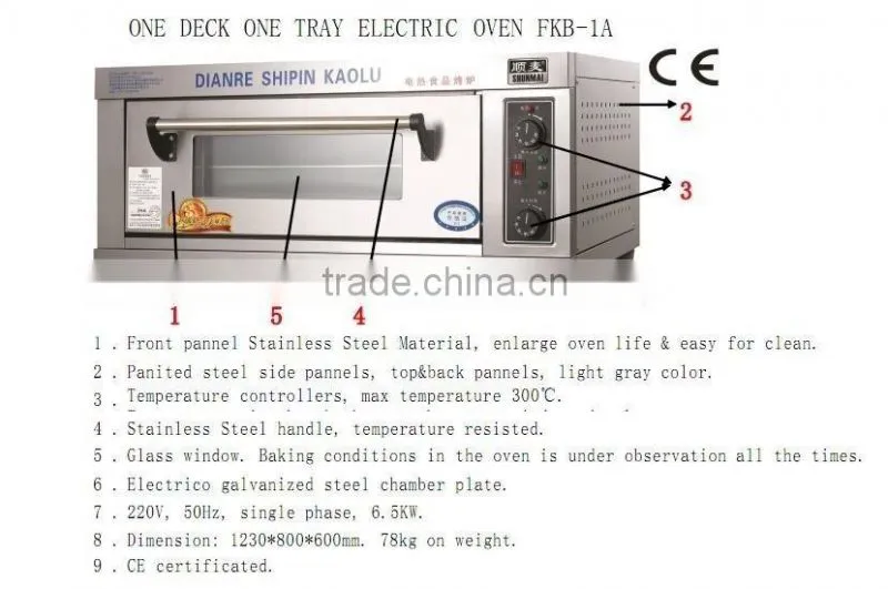 FKB-1 hot sales abroad and at home economic gas single deck oven