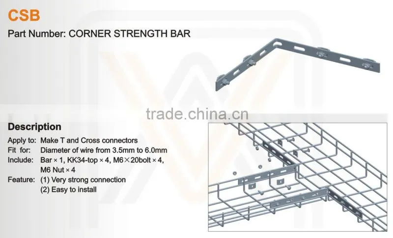 Cable Tray System Accessories-CORNER STRENGTH BAR