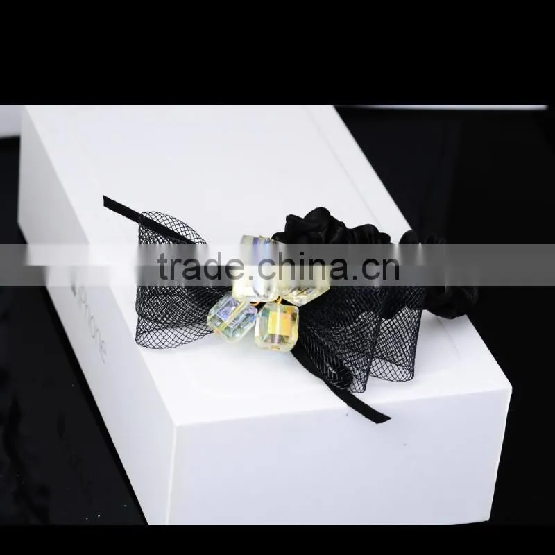 Section hair clip with rubber band Salon hair clip-f44