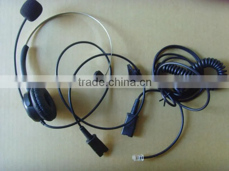 Professional noise cancelling call center headset with QD optional