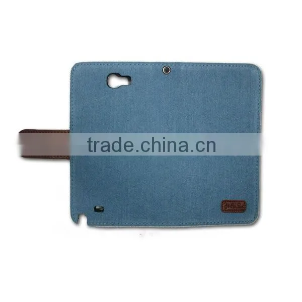 Cool blue jean leather case for Pantech SKY Vega IM-A820L with credit card slot