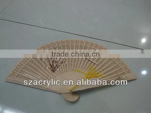 clearance sale wood fan for promotion gift