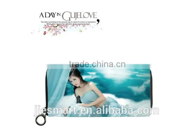 microfiber wallet digital printing lady purse