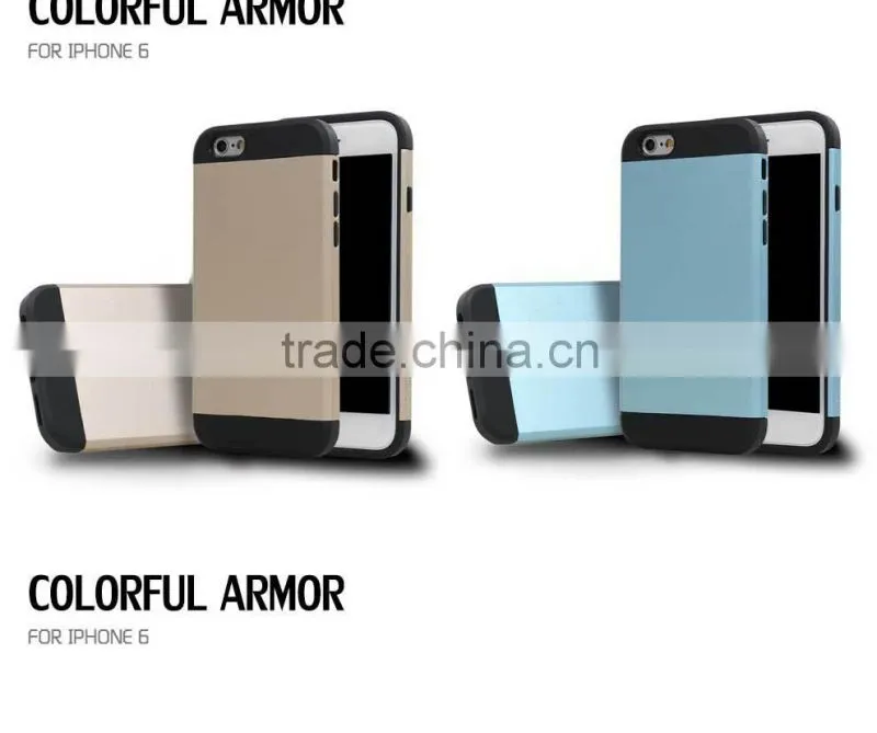 LZB hot selling Slim Colorful Armor phone case for iphone6,back cover case for iphone 6,for iphone 6 cover