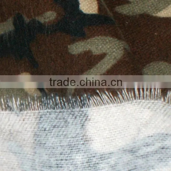 20*10 40*42 cotton fabric with flannel brushed on both side