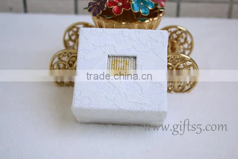 Custom wedding ring box engagement box with beaded name plate of B