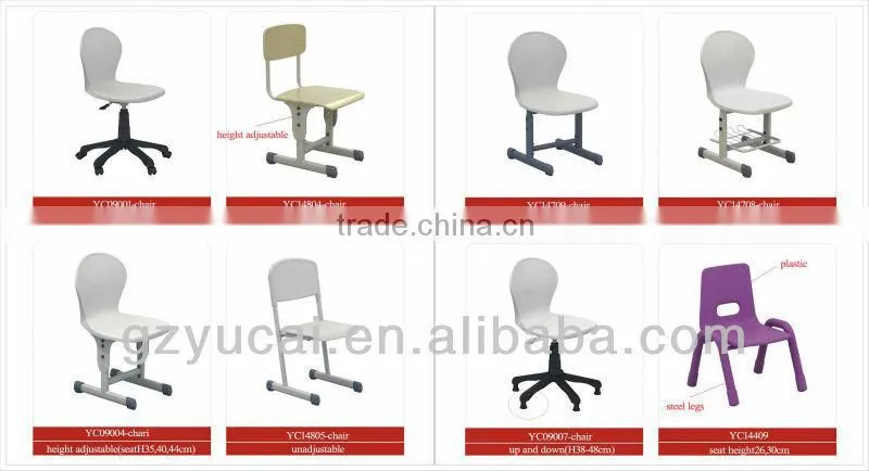 Moveable/height adjustable school desk and chair