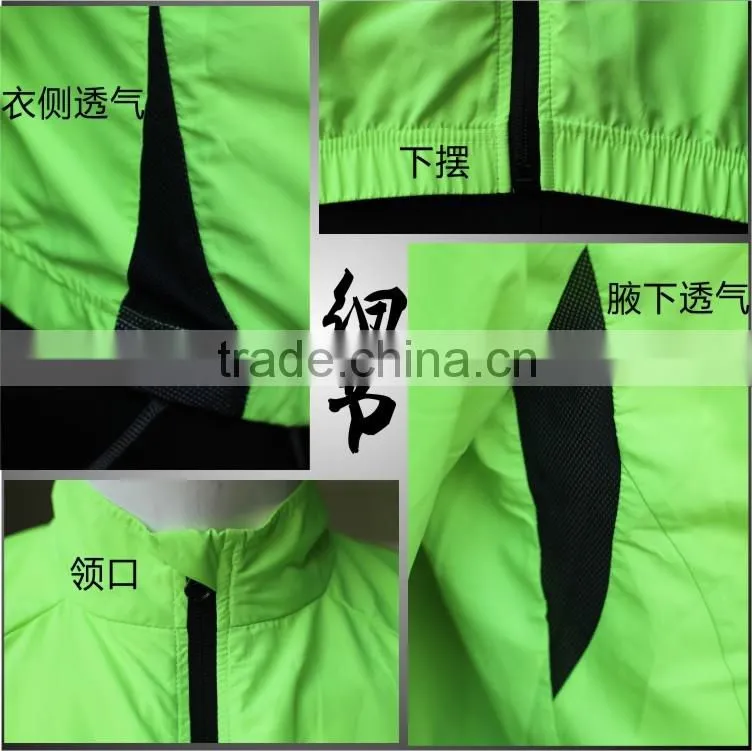 2015 New Cycling Windproof Jackets Bicycle Jersey Wear for OEM
