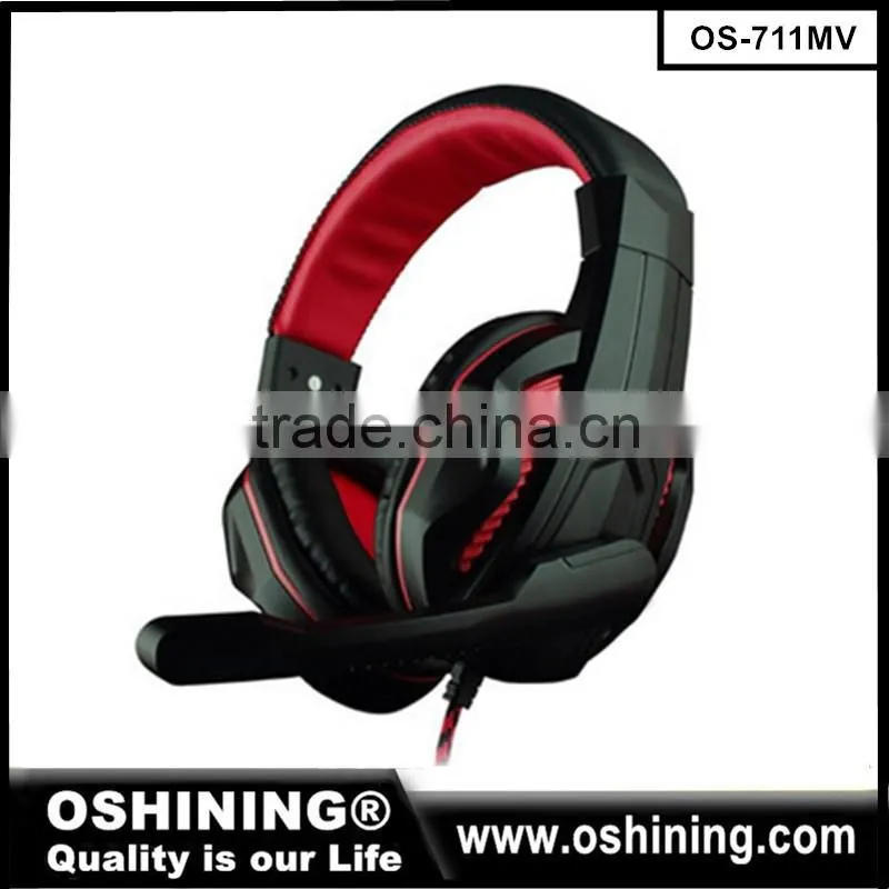 2016 New product wired silent disco headphone with mic (OS-888MV)