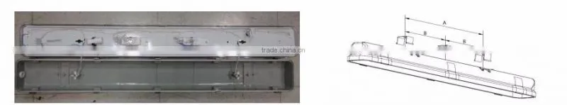 New design Onn-J02 IP65 led tri-proof led lighting tube