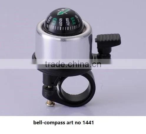 Aluminium alloy blue white red yellow novelty China bicycle bike bell with compass