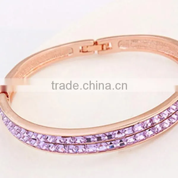 Wholesale Fashion Simple Style Gold Crystal Bracelets