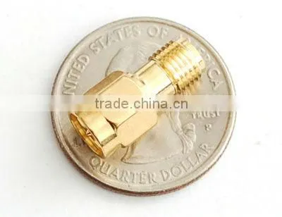 Gold plated SMA male to SMA female rf coax adapter