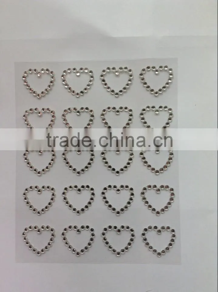heart shape jewelry/rhinestone/crystal sticker