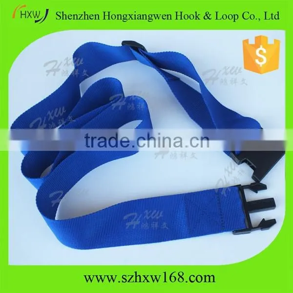 Black custom 2cm*5m adjustable luggage belt with buckle