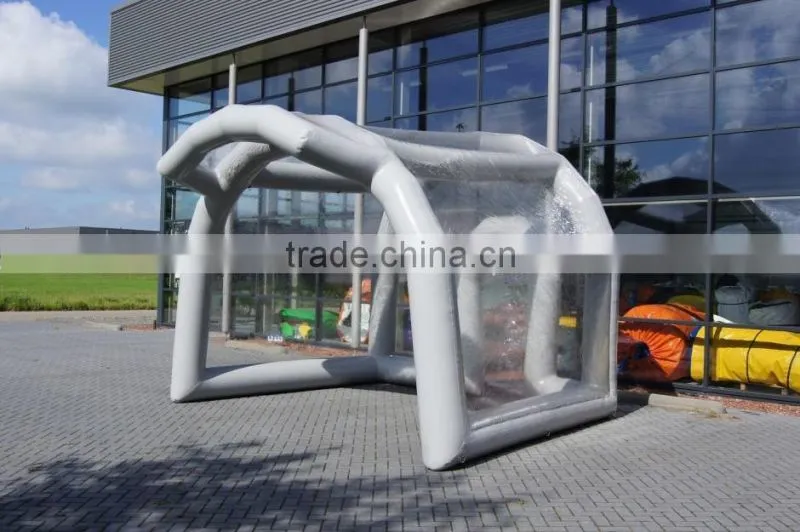 tube with clear cover inflatable transparent tent for customized made