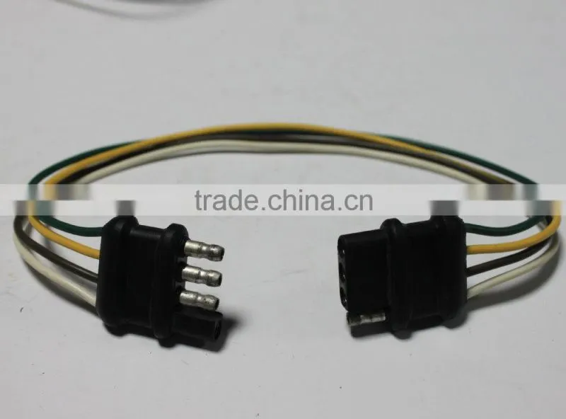 american 12V 4 way auto male female connector, 4 way flat trailer plugs