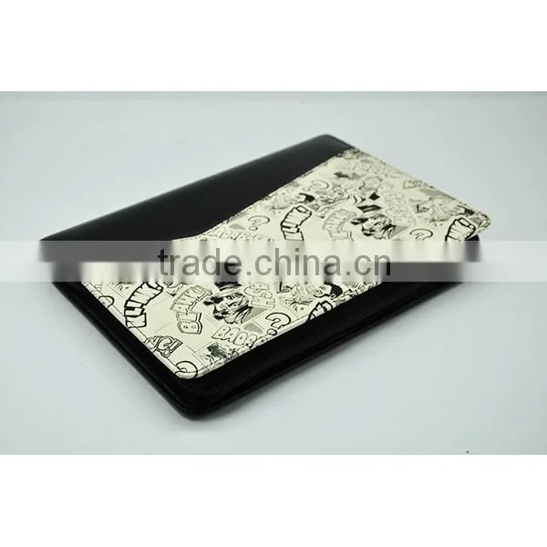 A4 zipper organizer with silk screening logo and 3 ring binder