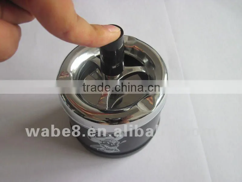 outdoor ashtray round metal ashtray, spin stainless steel ashtray