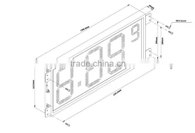 16 inch led gas price sign