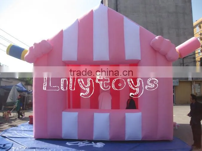Pink lovely inflatable house tent, inflatable camping tents for sales