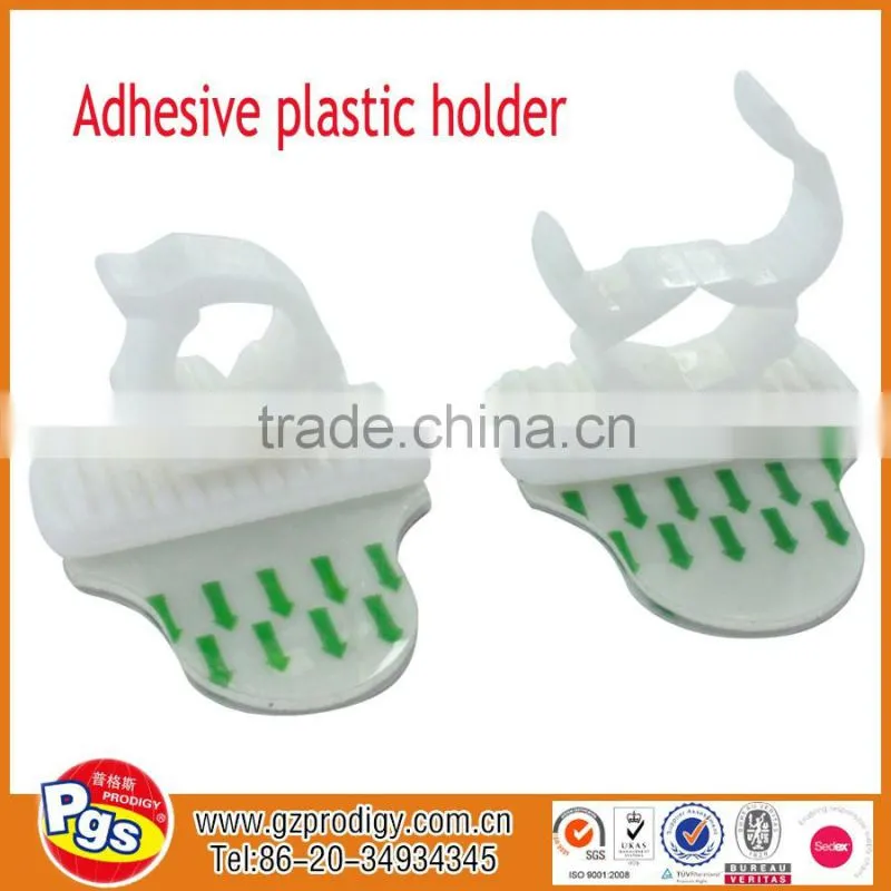 hot selling plastic resuable adhesive wall pen clip wall cable clip