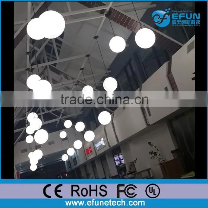 outdoor illuminated led floating ball light,rgb color changing led atmosphere sphere pendant lighting