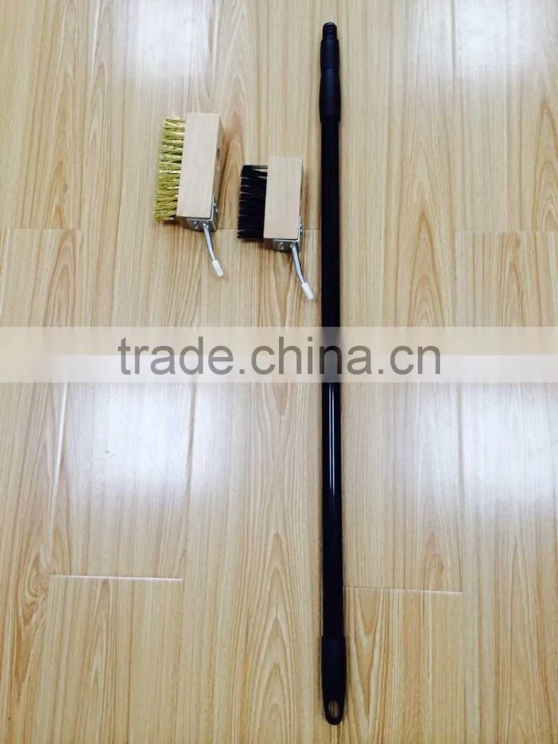 Block paving scraper weed wire brush with 0.8m long handle