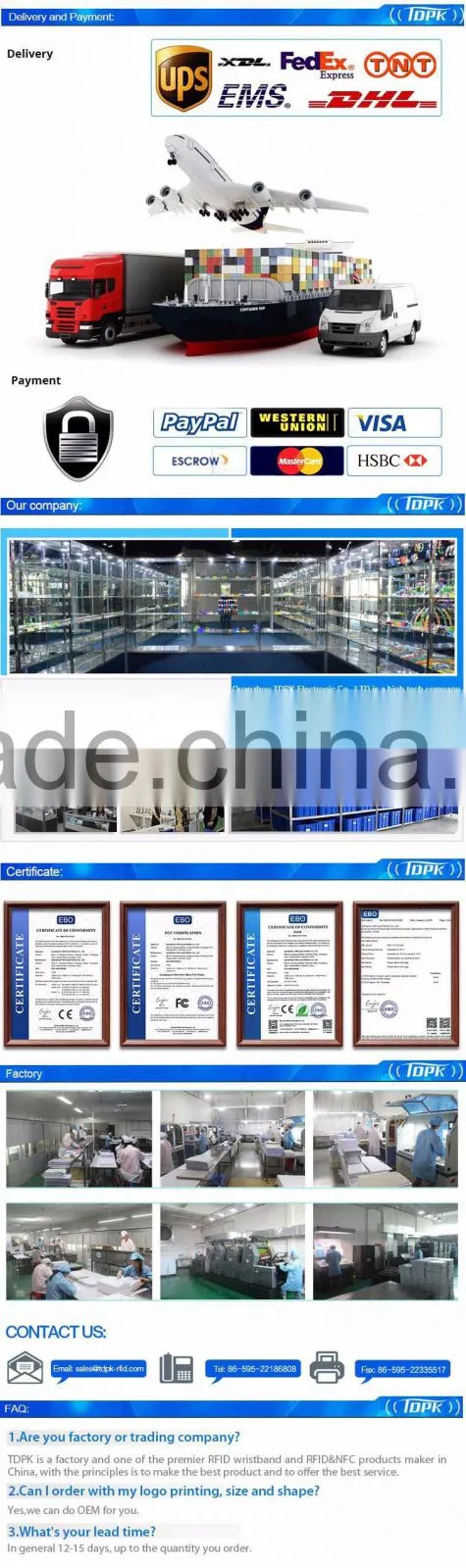 HF CHIP,UHF paper disposable RFID wristbands ZZ003
