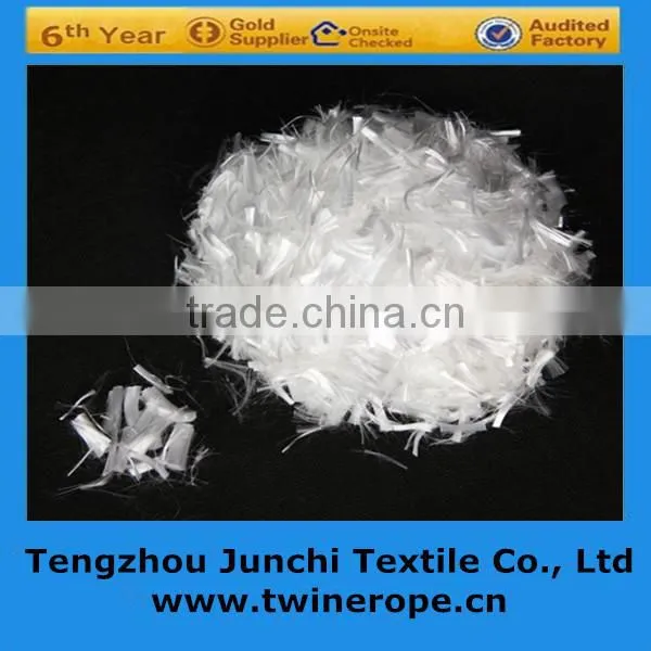 Natural color 100% polypropylene fiber fibrillated fiber pp concrete fiber