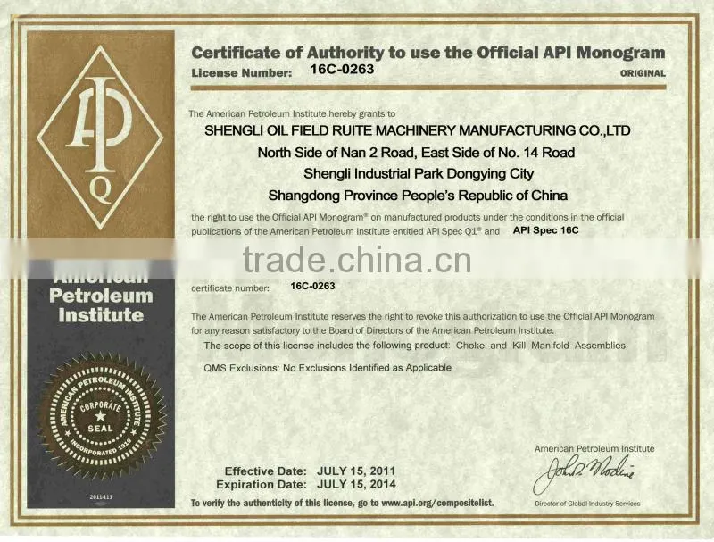 Oilfield API Standard Swing Check Valve
