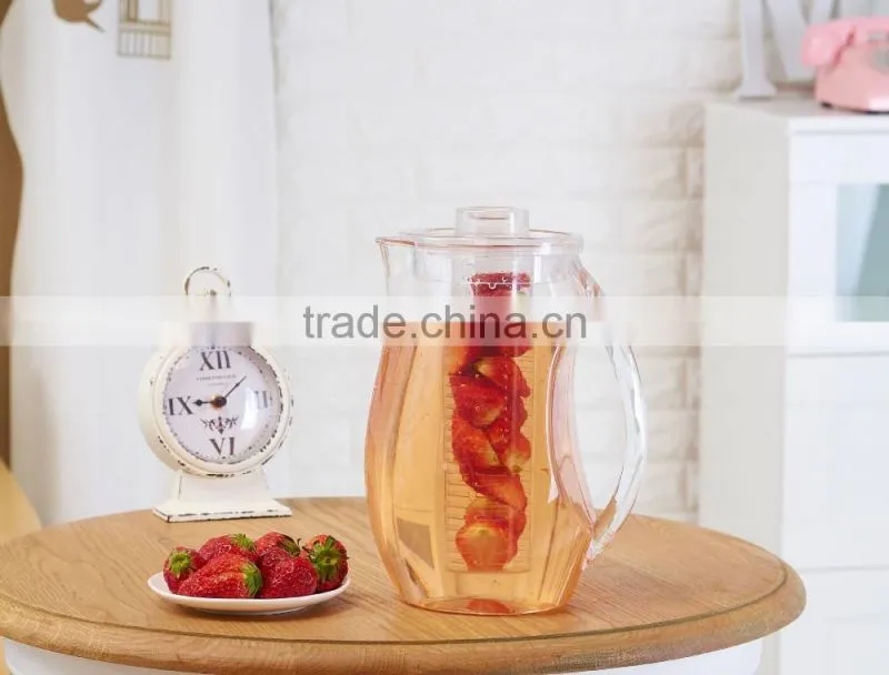 Creative heat cold Kettle high bulk acrylic cold water bottles to store fruit Chinese herbs tea Kettle