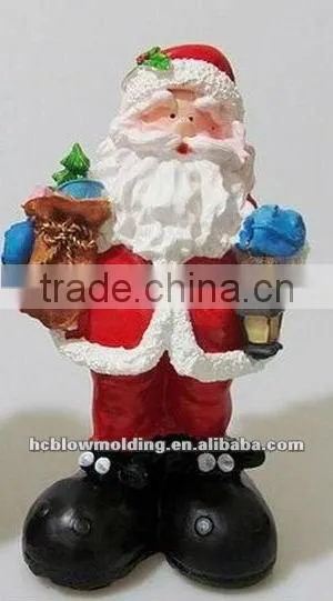 OEM Blow Molding PE Plastic Santa Claus Snowman 3d Action figure for Christmas Decorations