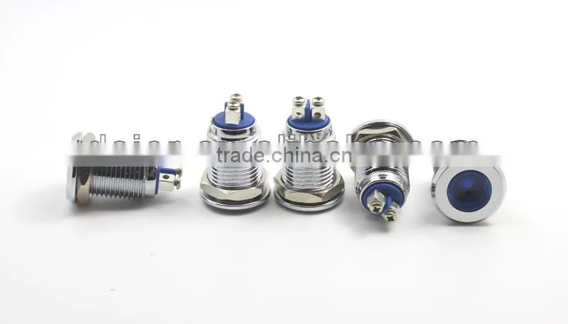 12mm metal 220 volt led indicator lights GQ12AS-D