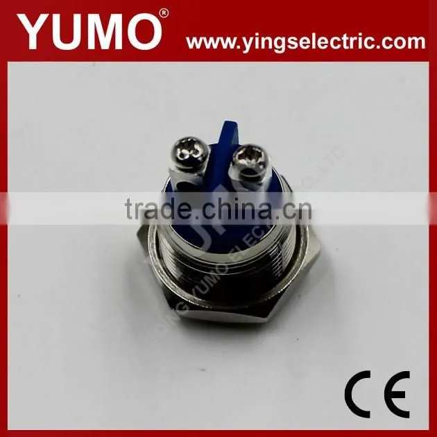 Hot sale JS16F ROHS 16mm flat round IP65 momentary screw terminal 2A/36VDC push button switch arcade push button