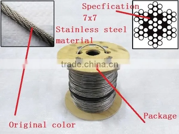 alibaba express SUS 304/316 stainless steel wire rope price hoist